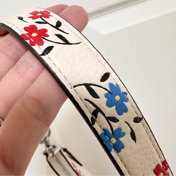 Coach Teri Floral Chalk Multi Pebbled Leather Shoulder Bag NWOT - Picture 6 of 14